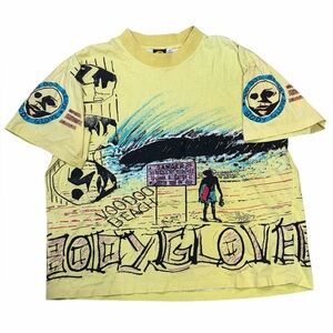 Vintage 80s Body Glove Men’s Single Stitched Yellow T-Shirt